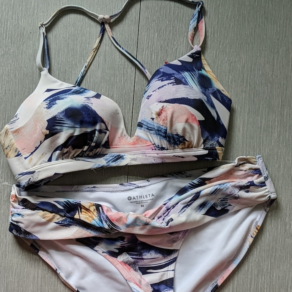 Athena Bikini S M Pink Blue Boho